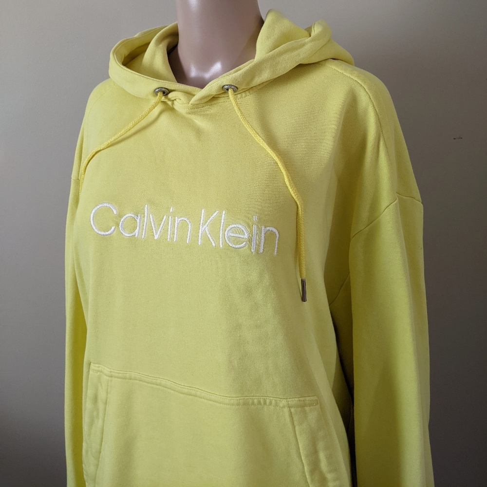 CK Calvin Klein embroidered logo hoodie, oversized small